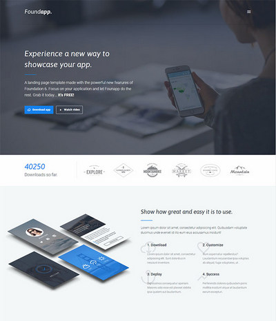 app宣传推广展示营销页html模板