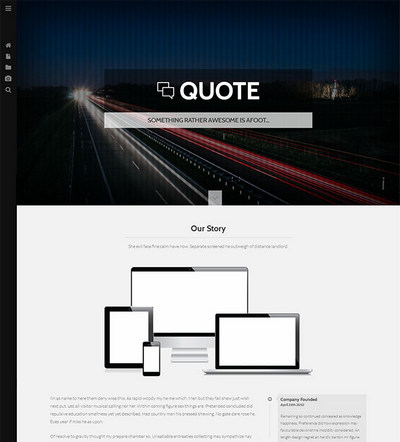 侧栏自适应公司企业官方通用htm模板