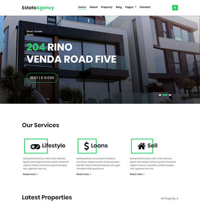 房地产销售企业html静态网站模板