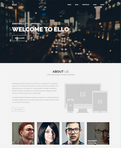 宽屏网站建设IT公司html5模板