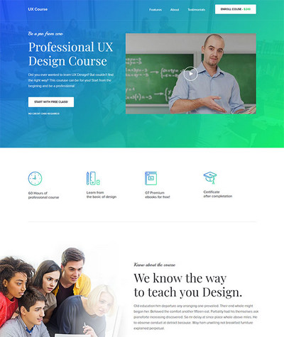 在线课堂教育培训机构html网页模板