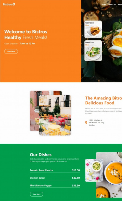 时尚大气小酒馆西餐厅宣传推广html网站模板