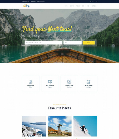 响应式旅游旅行服务公司静态网页模板