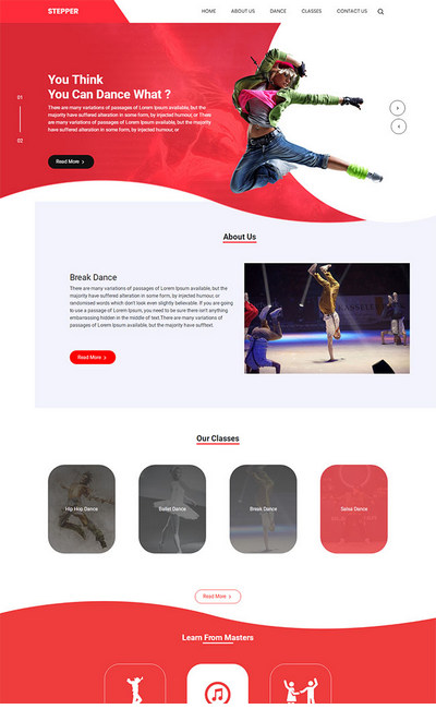舞蹈培训机构公司网站模板