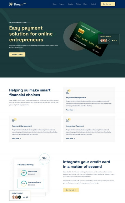 金融服务信用卡办理公司html5网站模板
