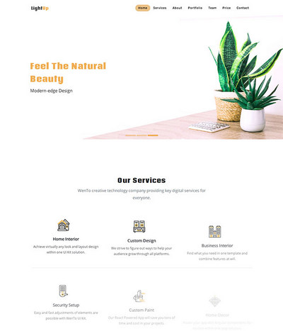 Bootstrap简洁软装设计服务公司网页模板