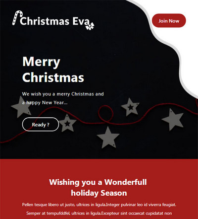 新年圣诞主题宣传页模板