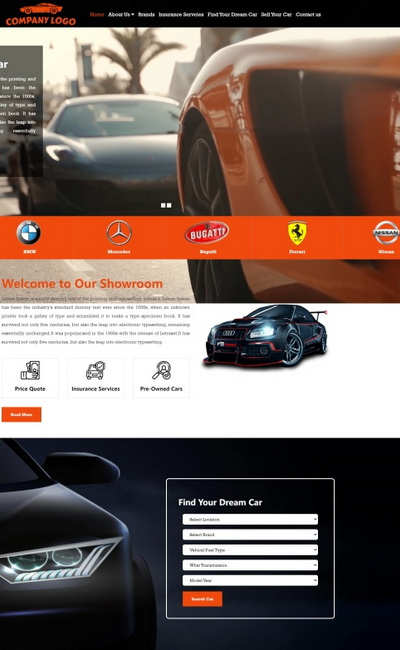 汽车销售服务交易平台网站模板