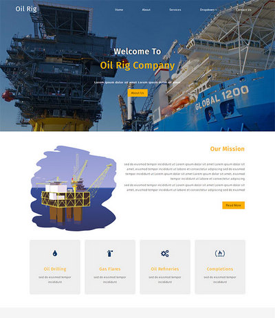 大型海港运输集团宣传网站模板