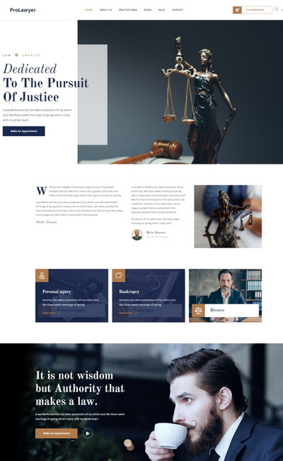 HTML5律师事务所服务宣传网站模板